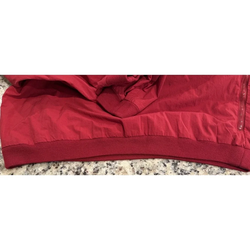 Vintage 90s IZOD V-Neck Windbreaker Pullover Red Medium Gorpcore Golf Jacket
